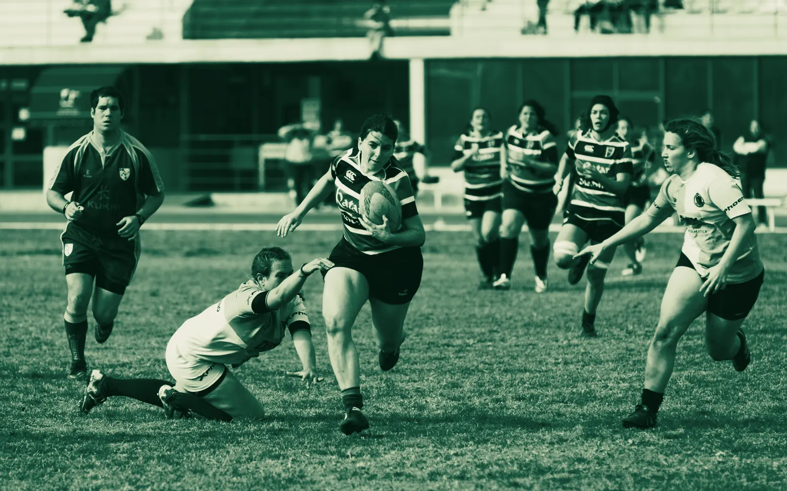 Exemple fictif : Rugby Club de Montferrine (club, logo et résultats imaginaires).